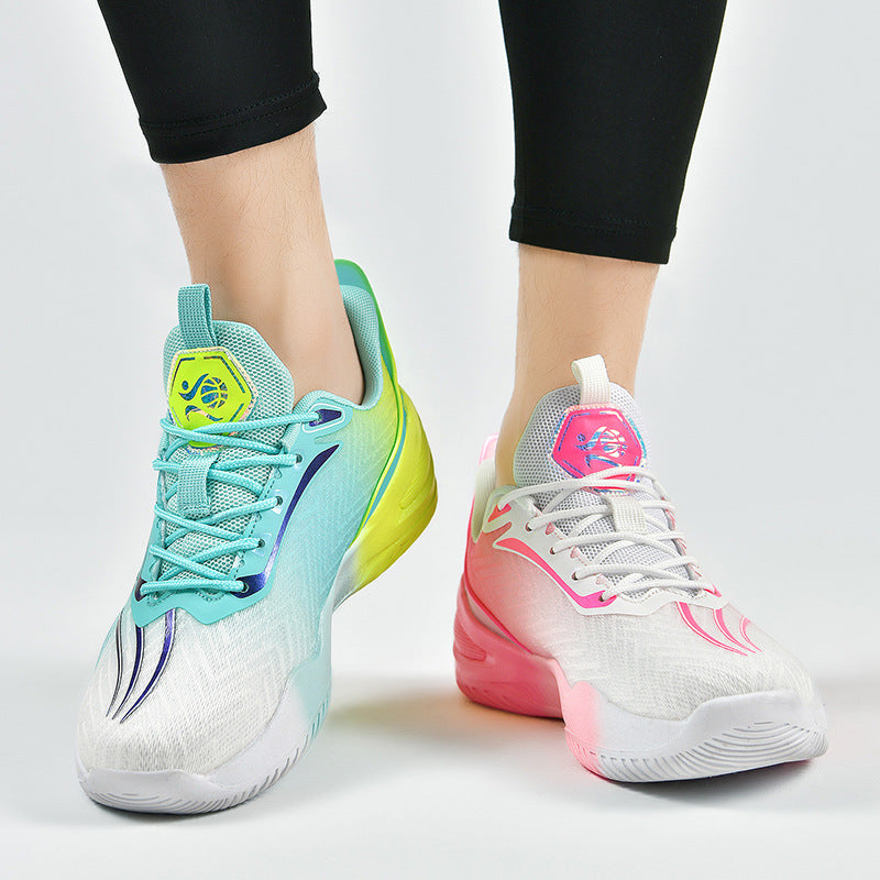 Hot-Selling Youth Mandarin Duck Breathable Basketball Shoes Outdoor Practical Wear-Resistant Non-Slip Couple Style Training Sports Shoes