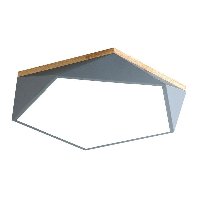 Creative Geometric Ceiling Light led Bedroom Lamp Nordic Creative Boys Girls Children's Room Lamp Iron Art Living Room Lamp