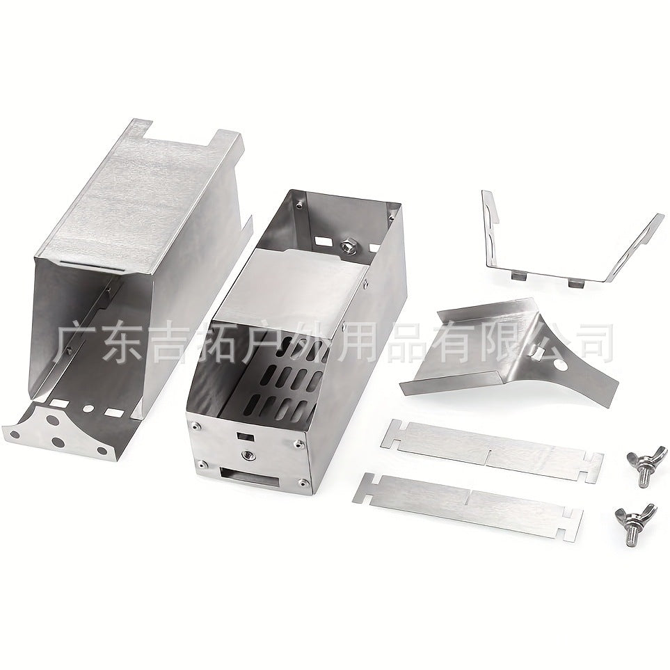 Outdoor Fishing and Picnic L Portable Rocket Stove Wood Stove for Picnics and Home Use, Winter Heating Wood Burning Stove