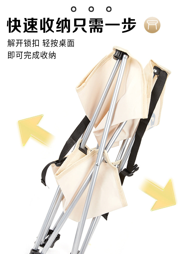 New Folding Chair Camping Lightweight Fabric Folding Table Camping Barbecue Stall Portable Mini Multifunctional Outdoor