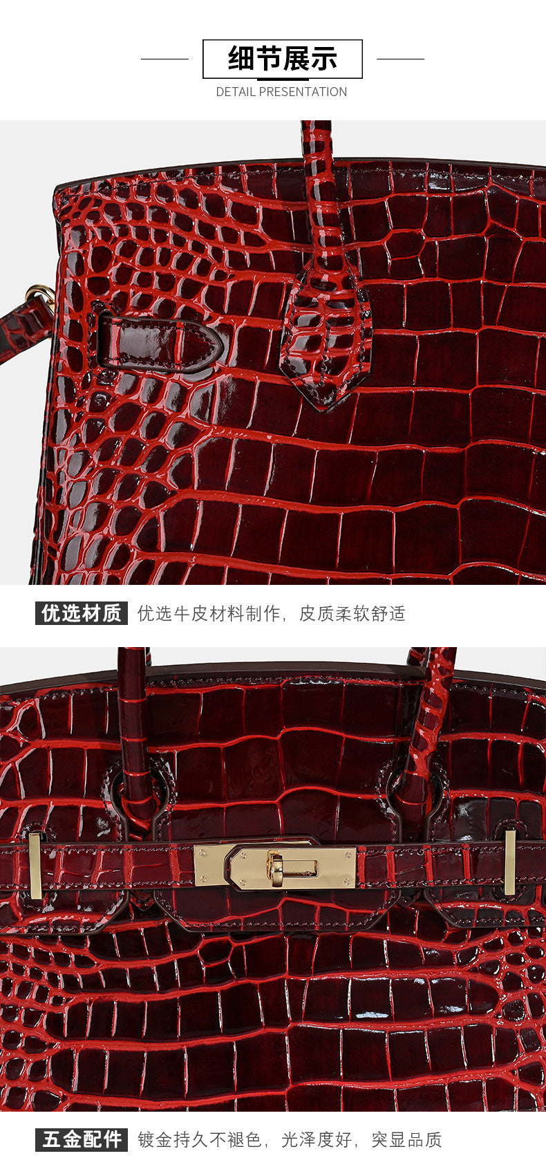 New Fashion Women's Bag Luxury High-end Classic Genuine Leather Women's Bag Single Shoulder Crossbody Bag Trendy Underarm Handbag