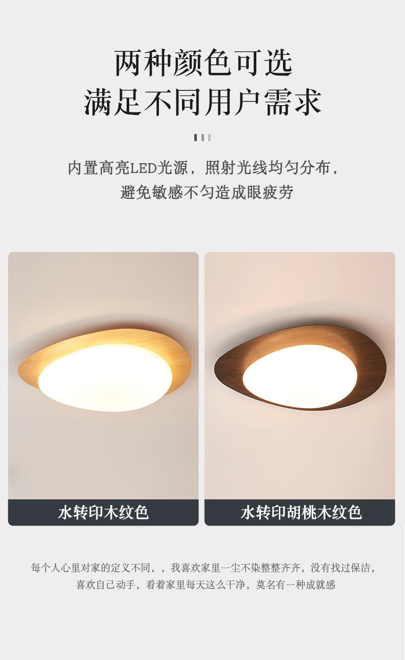 French Vintage Style Bedroom Ceiling Light Modern Simple Walnut Living Room Light Iron Art Water Transfer Printing Study Light Wholesale