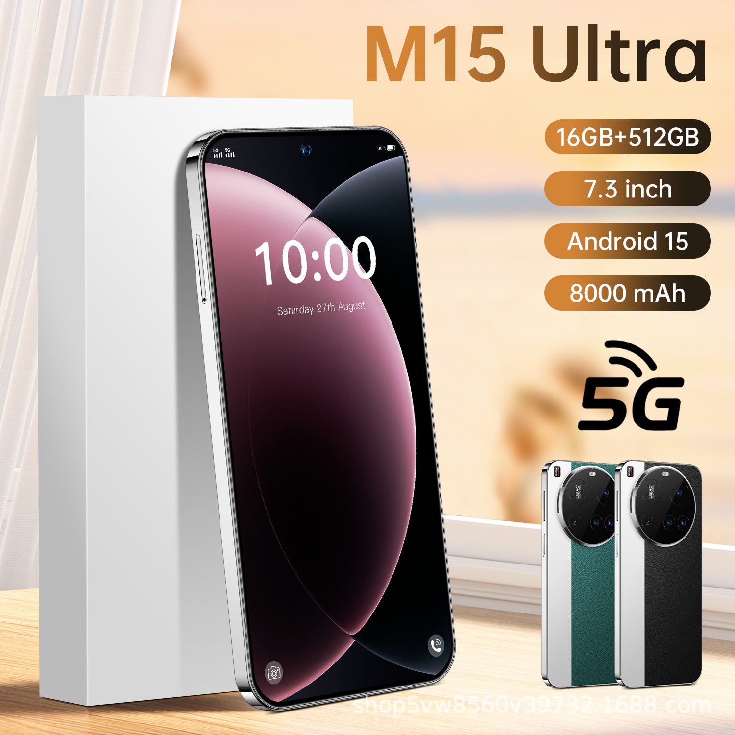 Hot Sale M15ultra Android Smartphone16+1T Factory Direct Sales Mobile Phones