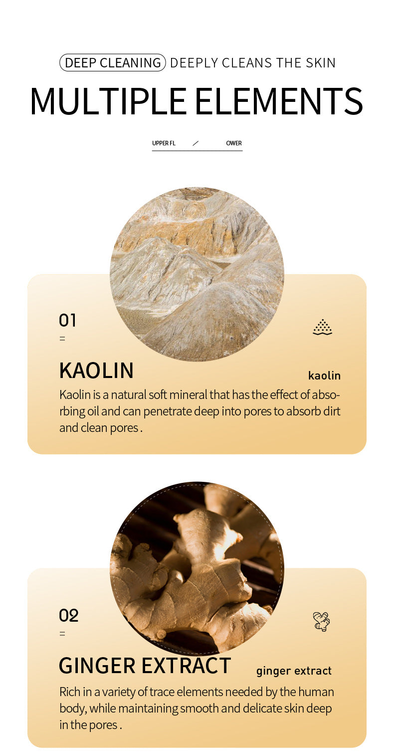 Clay mask100g SADOER Cleansing Mask Ginger Skin Rejuvenation Smear-On Cross-Border Wholesale