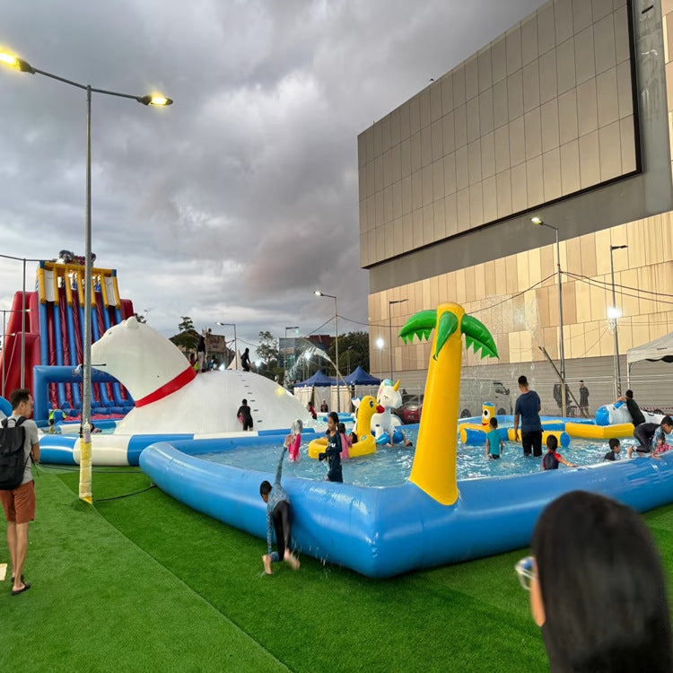 Inflatable Water Park Slide Equipment Manufacturer Elephant Panda Combination Large Frame Swimming Pool Children's Amusement