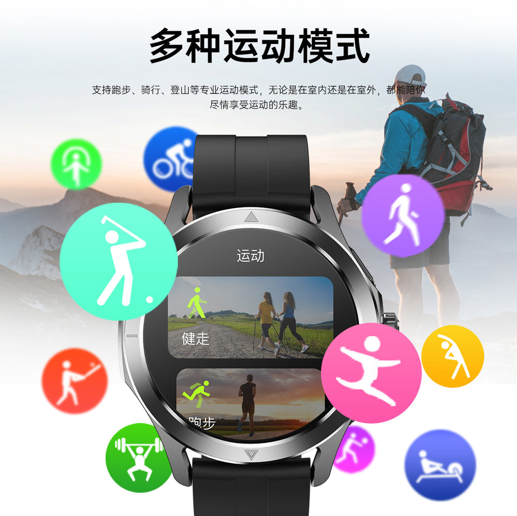S4 Ultra Smart Watch Bluetooth Call True Heart Rate Step Count Sleep Monitoring Compass Motion Tracking Three-Proof
