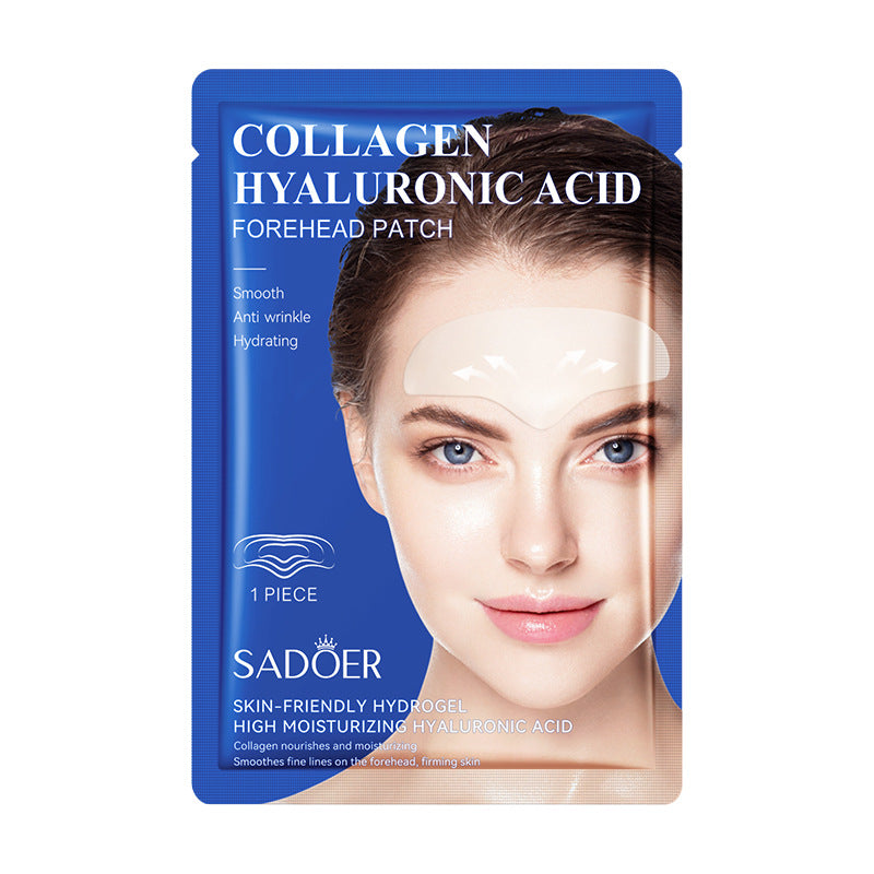 Full English Hyaluronic Acid Forehead Patch SADOER Collagen Firming Improves Forehead Wrinkles  Wholesale