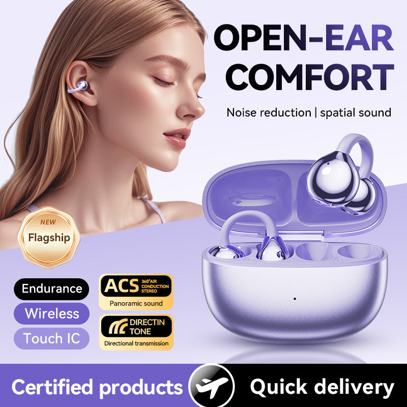 Popular M108Bone Conduction Ear Clip Bluetooth Headset Ultra-Long Battery Life Noise Reduction True Wireless Bluetooth Headset