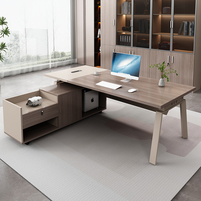 Office Desk Boss Desk and Chair Set Manager Supervisor Light Luxury High-End Office Desk and Chair Set Executive Office Desk