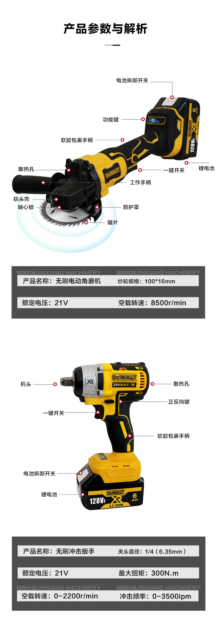 DW Makita Angle Grinder Wrench Two-Piece Set for Home Improvement and Auto Repair Multi-Scenario Large Volume High Price
