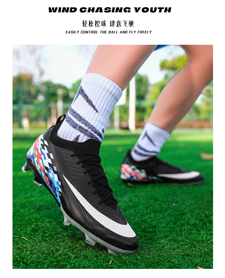 New Large Size Long Spike Football Shoes Low Top Youth Competition Training Student Football Sports Shoes