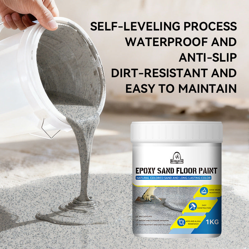 Epoxy Color Sand Self-Leveling Floor Paint Indoor and Outdoor Wear-Resistant Non-Slip Cement Floor Paint Pure Natural Imitation Marble Paint