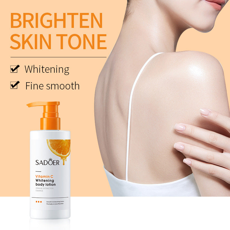Full English VC Whitening Body Lotion SADOER Vitamin C Moisturizing and Hydrating Skin Care  Wholesale
