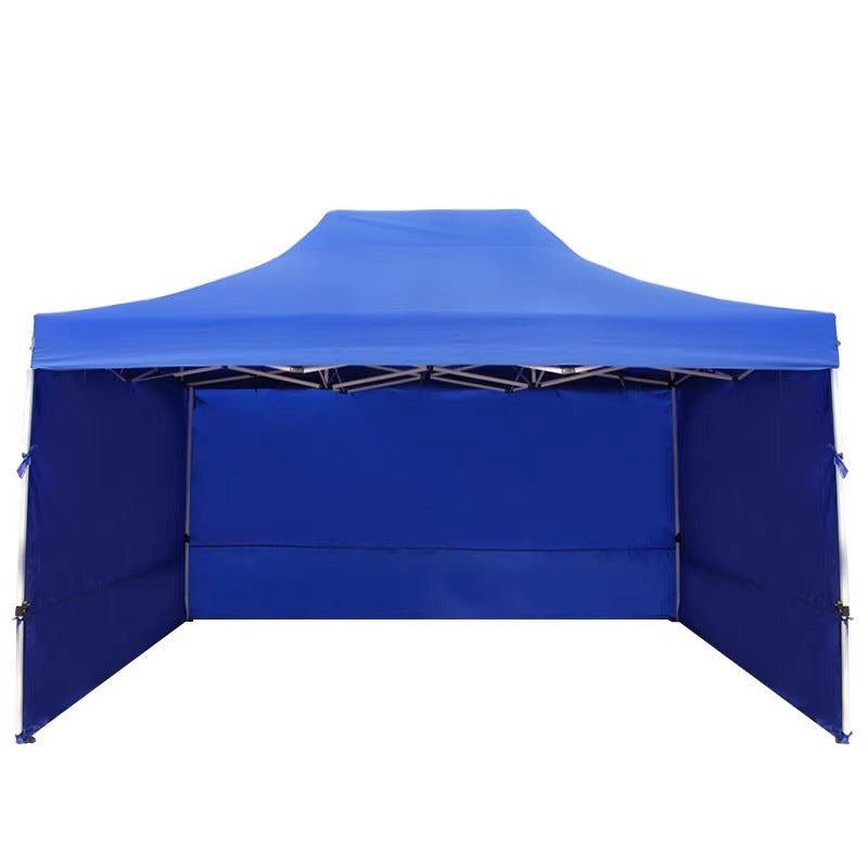 Outdoor Four-Legged Umbrella Tent Cover Thickened Transparent Foldable Telescopic Rain Canopy Four-Corner Sunshade Rainproof Stall Large Umbrella