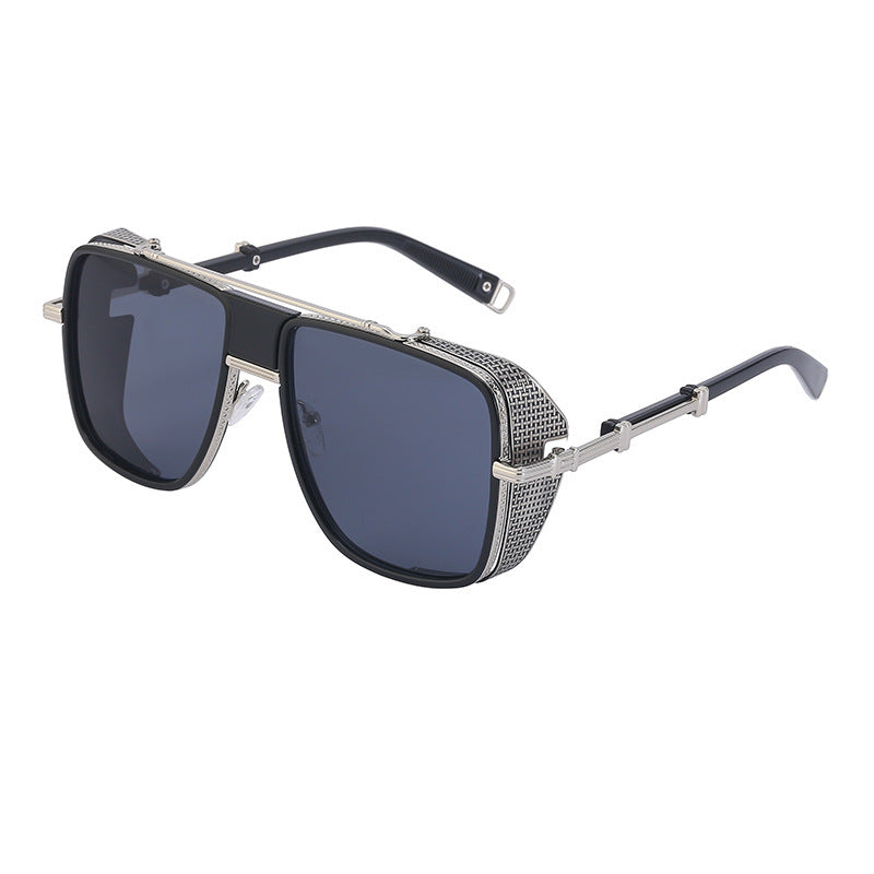 European and American Steampunk Sunglasses for Men, UV Protection, Full Coverage, Sunscreen Sunglasses for Women, Trendy Wholesale Glasses