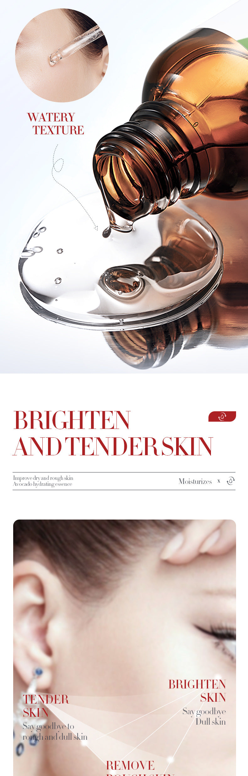 Cross-border Fruit Essence15ml Plant Avocado Moisturizing Apple Hydrating Nourishing Export Manufacturer Wholesale