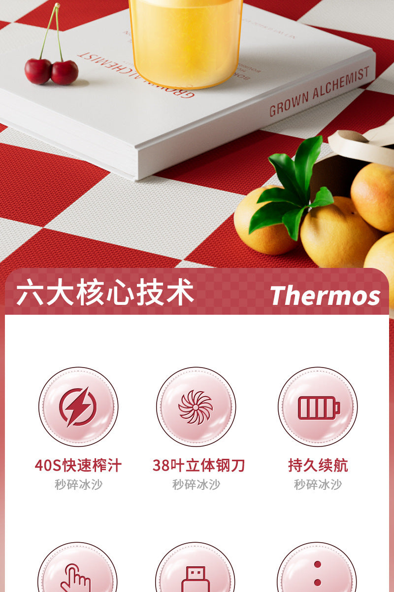 New Electric Juicer Cup Portable Juice Maker Travel USB Rechargeable Juicer Ton Ton Cup Large Capacity