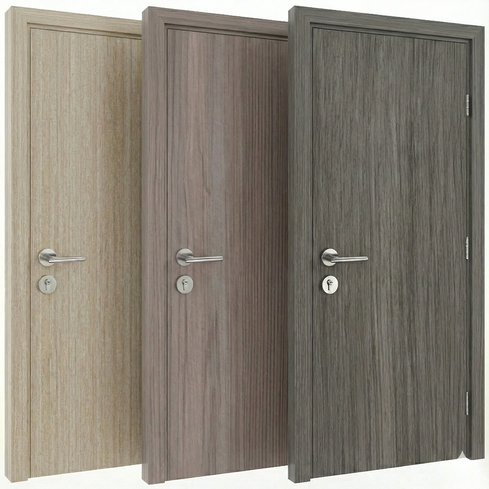 Factory Standards Wood Grain Color Melamine Skin Room Soundproof Solid Core Interior Wood Door for House