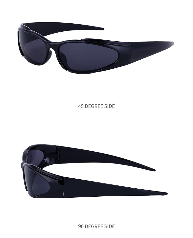 European and American Sports Windproof Cycling Sunglasses for Men and Women Sun Protection Personality Y2K Millennium Sunglasses Glasses Glasses