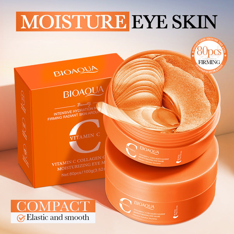 BIOAOUA Vitamin C Collagen Brightening Moisturizing Eye Mask Hydrating Eye Mask  Wholesale