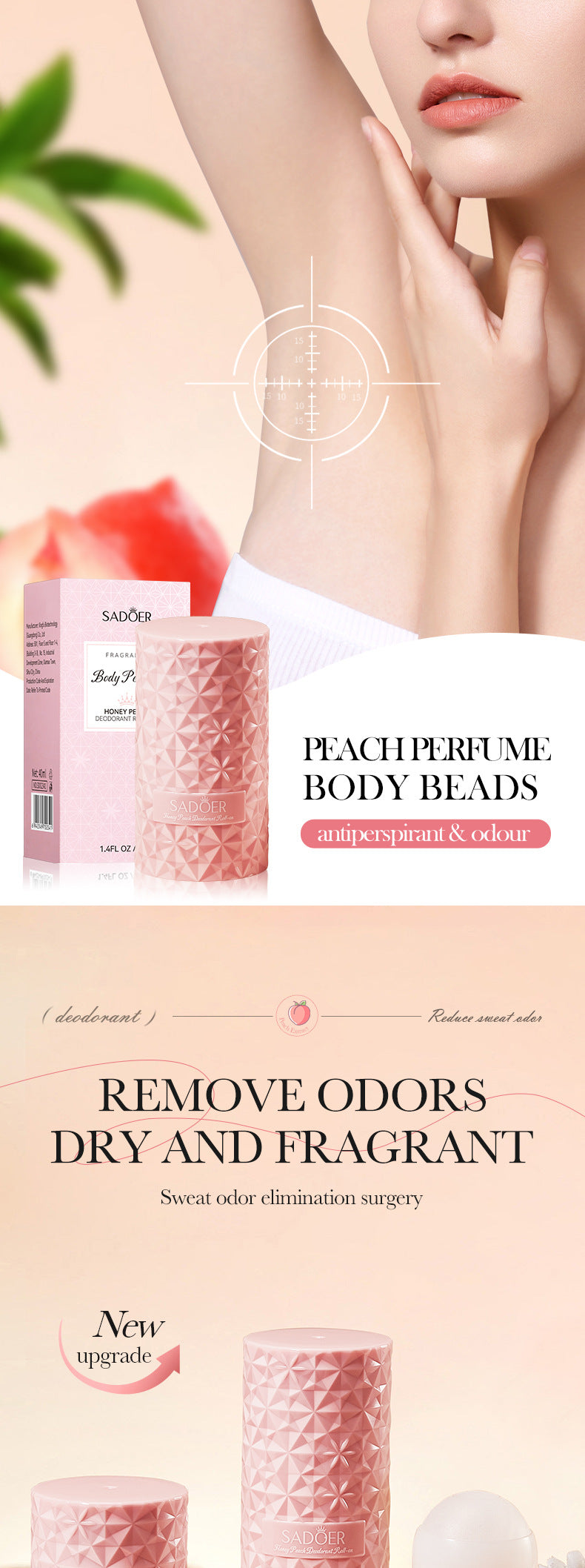 Full English Body Perfume Roll-On40mlSADOER Fragrant Refreshing Portable Roll-On  Wholesale