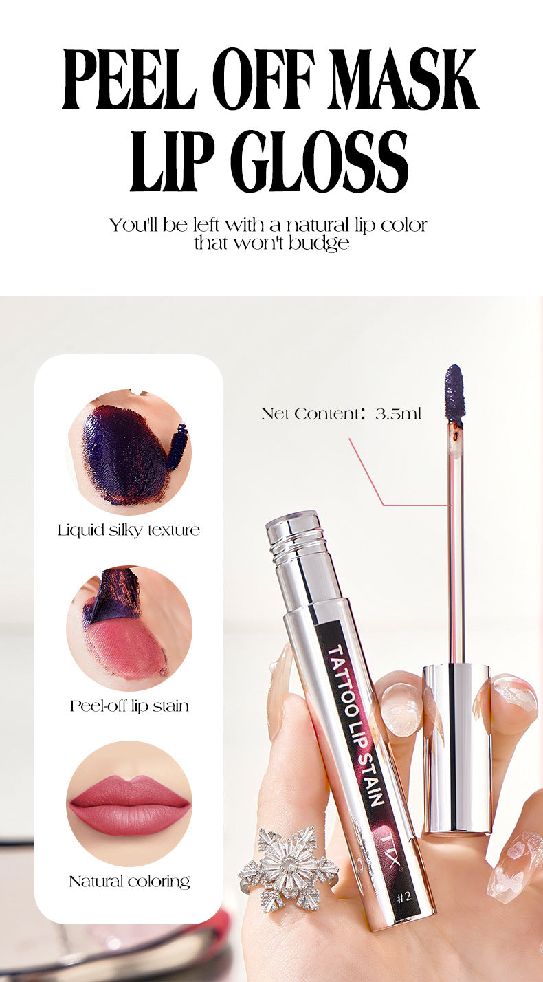 Tear-off Lip Gloss Velvet Matte Non-fading Non-stick Cup Tear-off Lip Color Version Labelable