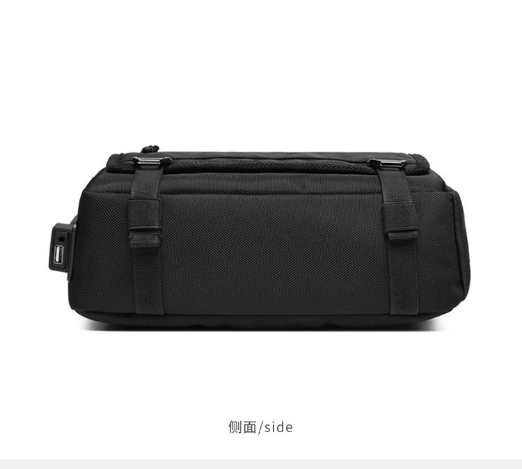 ozuko Multifunctional Waist Bag Men's Anti-Theft Chest Bag Large Capacity Trendy Crossbody Bag Sports Outdoor Shoulder Bag