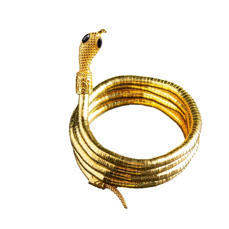 New Women's Snake Bone Chain Casual Style Choker Snake Year Necklace Minimalist Style High-end Snake Shape Necklace