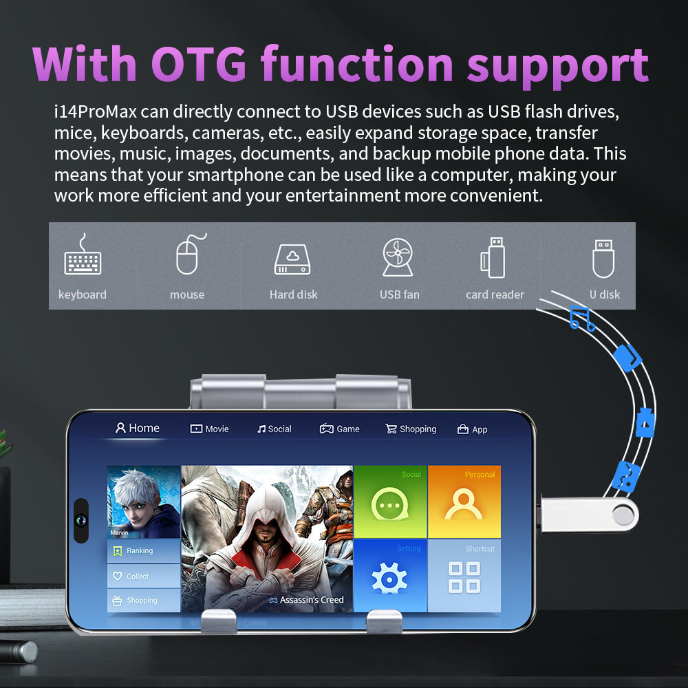 i15proMax Smartphone6.8Inch Hd Large Screen3+64GB Android Hot-Selling Phones Wholesale