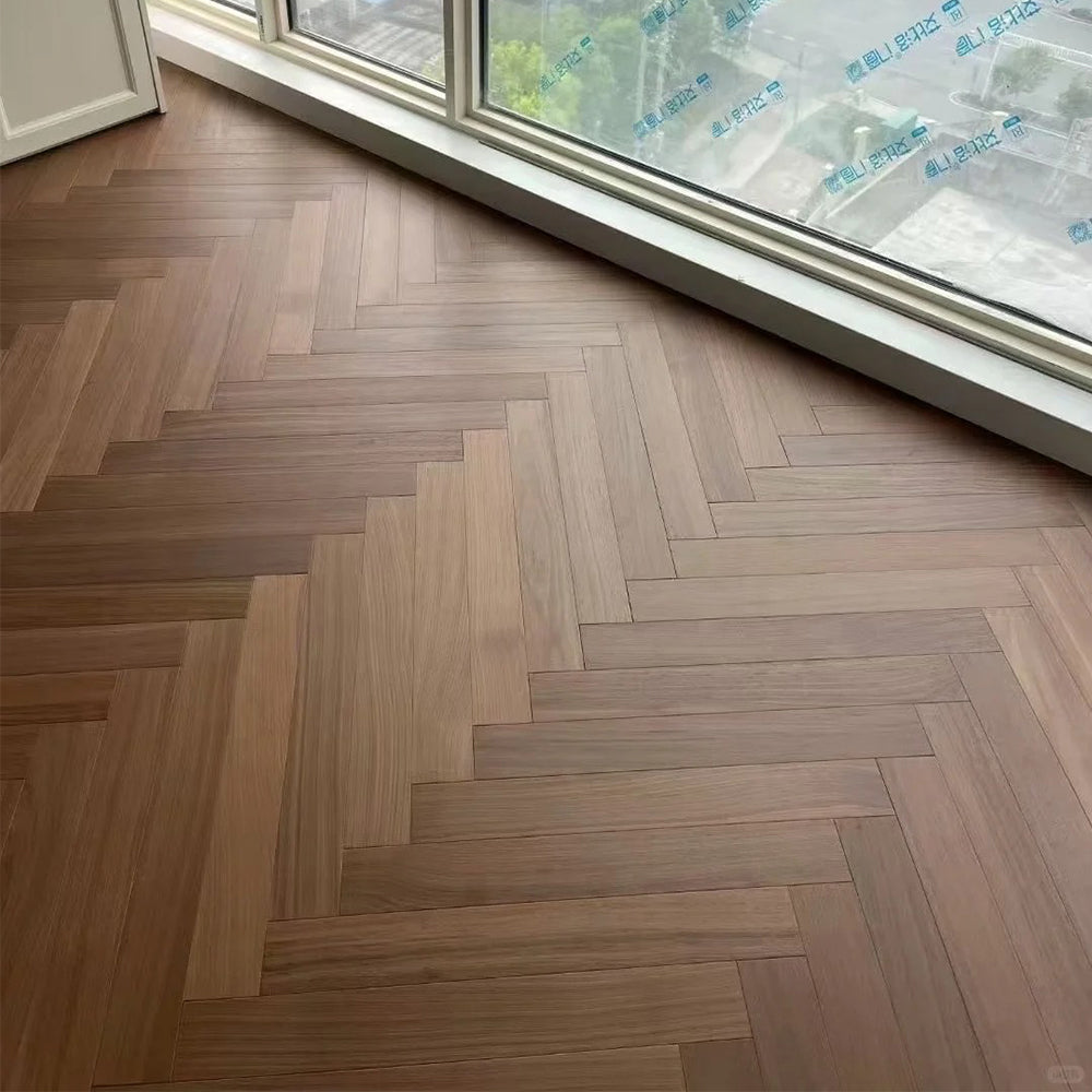 Engineered Black Walnut Wood Flooring Three Layer Waterproof Anti-slip Hardwood Floor UV Lacquer Surface for Traditional Outdoor