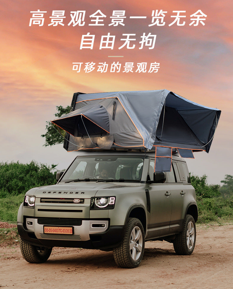 Dropshipping Car Roof Tent Outdoor folding portable rainproof aluminum alloy SUV Car Top Tent Hard Shell