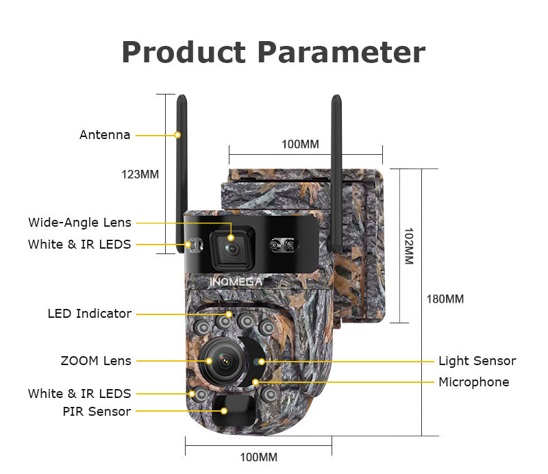 New Product4g Solar camera outdoor camouflage low power consumption camera HD20X Zoom Camera