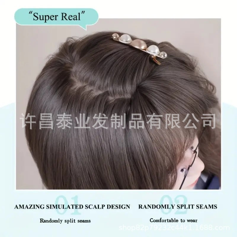 Amazon European and American Japanese and Korean Cross-Border Wig for Women, Realistic Large Scalp Long Curly Hair, Fashionable Fluffy Big Waves Full Wig