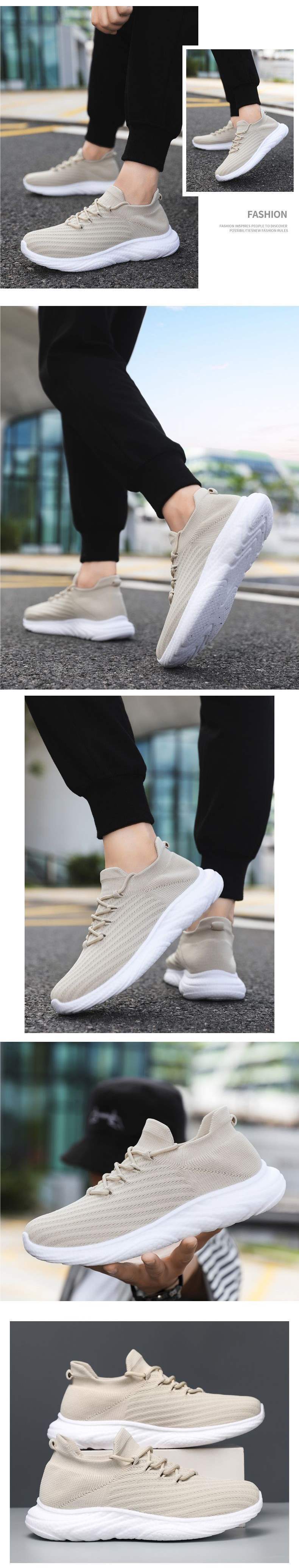 Summer Breathable Sports Versatile Popcorn Flyknit Summer Casual Mesh Sneakers Sports Shoes Student Running Shoes