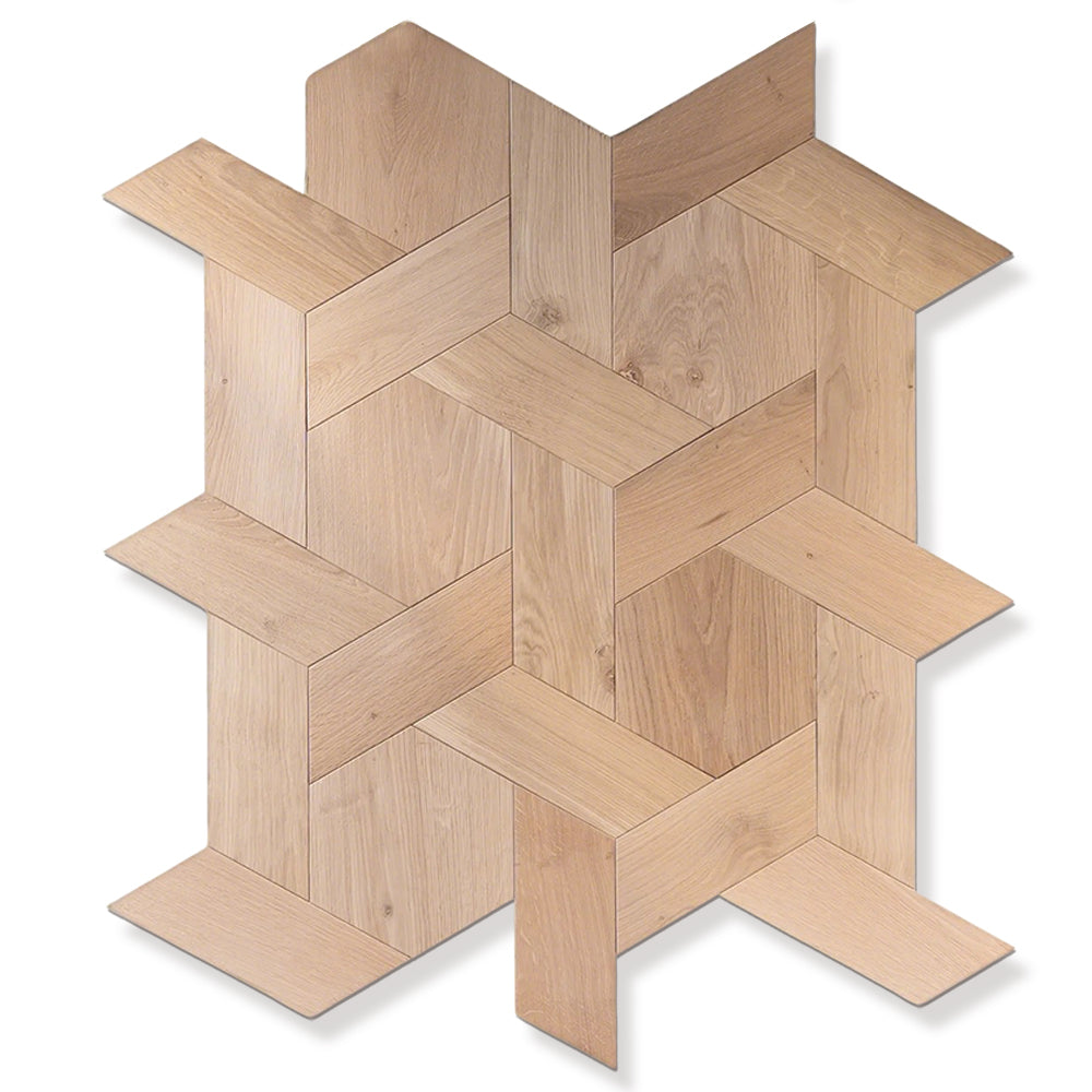 Custom 15mm Hexagon Oak Parquet Flooring | Multilayer Engineered Waterproof Anti-slip Oak Floor for Outdoor Park Use Luxury