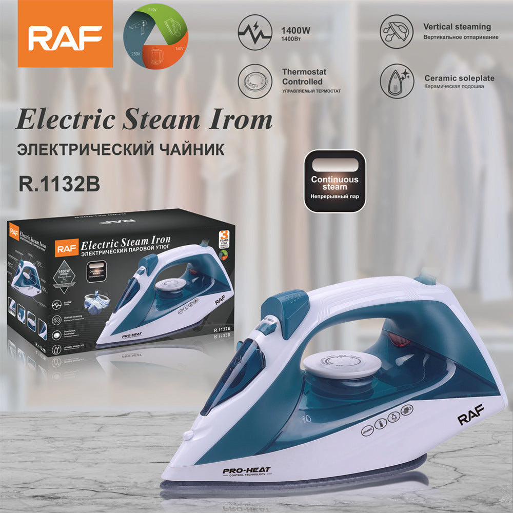 RAF European Standard Household Steam Electric Iron1400W Handheld Small Portable Clothes Ironing Machine