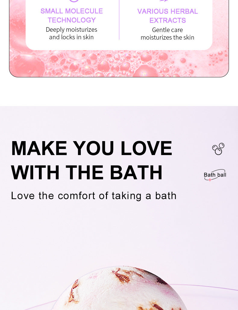 Full English Dried Flower Explosive Bath Salt Ball100gSADOER Clean Fragrance Bath Ball  Wholesale