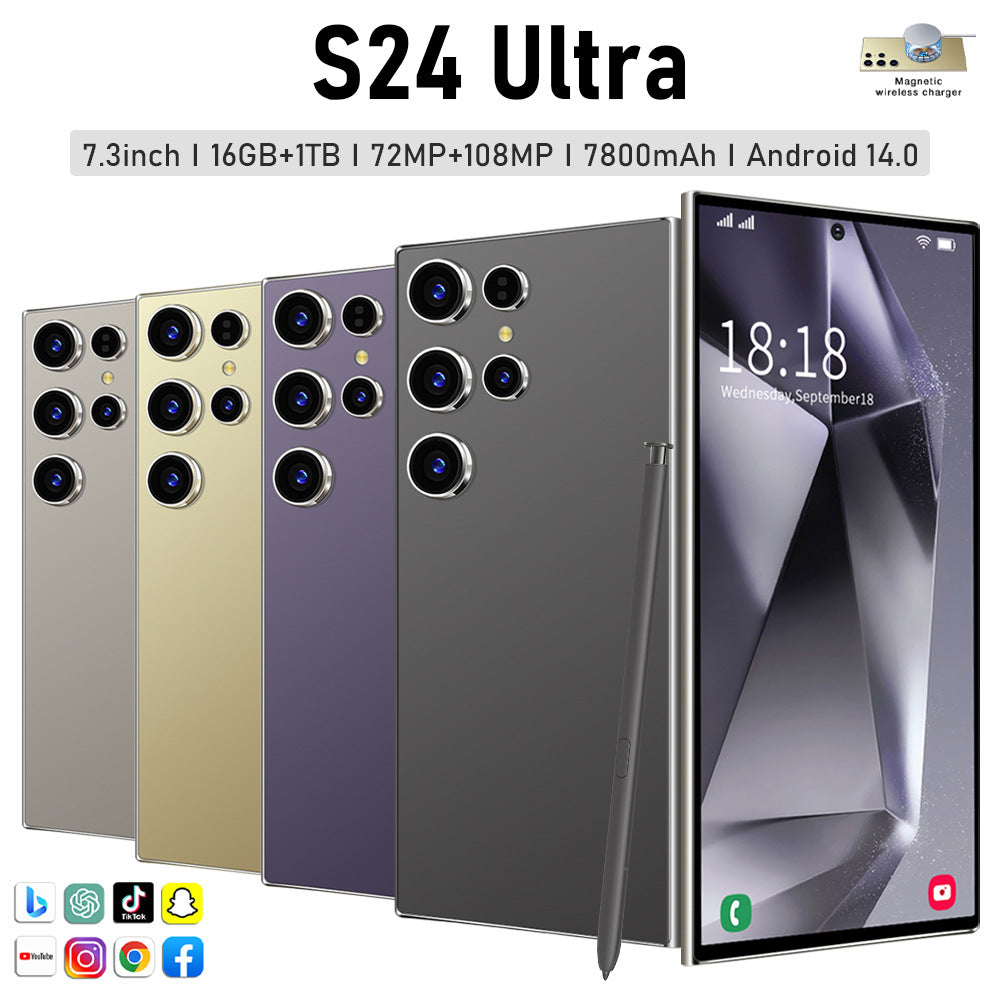 S24Ultra Mobile Phone7.3incell Notch Screen16+1T Source Factory Hot-Selling Smart