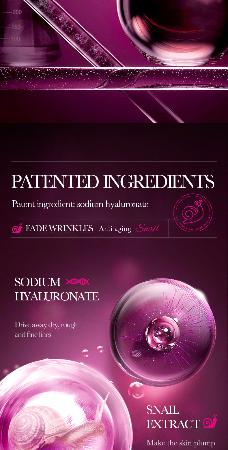 Snail Essence SADOER Collagen Delicate Moisturizing Hydrating Nourishing Cross-Border Wholesale