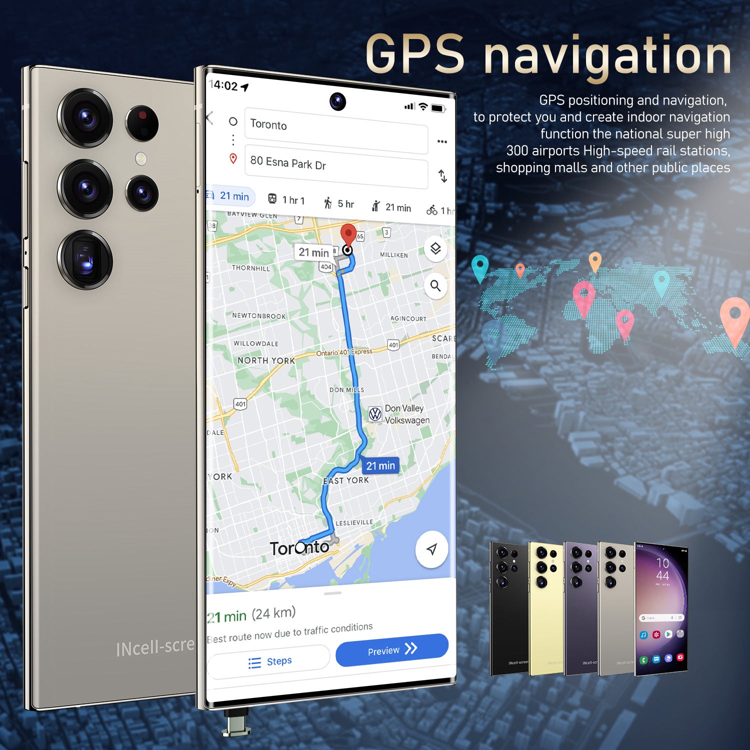 Globally Exclusive for Smartphones S24 Ultra Android Large Screen16+1T Factory Direct Price(Popular)