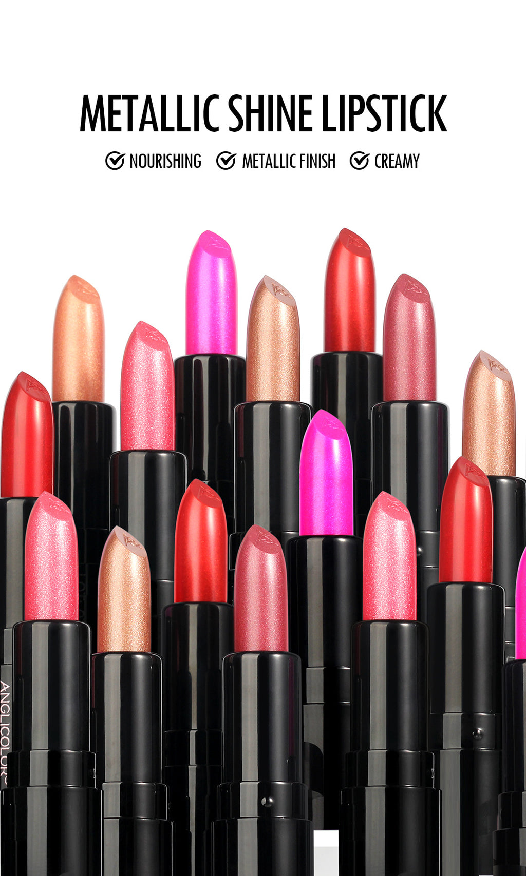 6Pack of Pearlescent Lipsticks Set, European and American Style, Fine Shimmer, Long-lasting, Waterproof, Non-fading, Non-transfer Lipstick Set