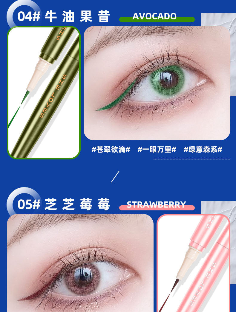 SHELOVES Eyeliner Waterproof Non-Smudge Black Brown Ultra-Fine Lower Lash Liquid Eyeliner Pen