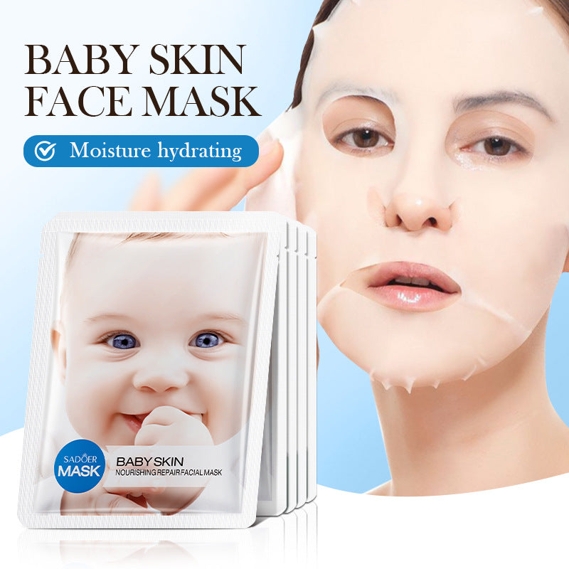 Baby Face Mask25g SADOER Moisturizing, hydrating, skin-smoothing facial mask sheets for cross-border foreign trade wholesale