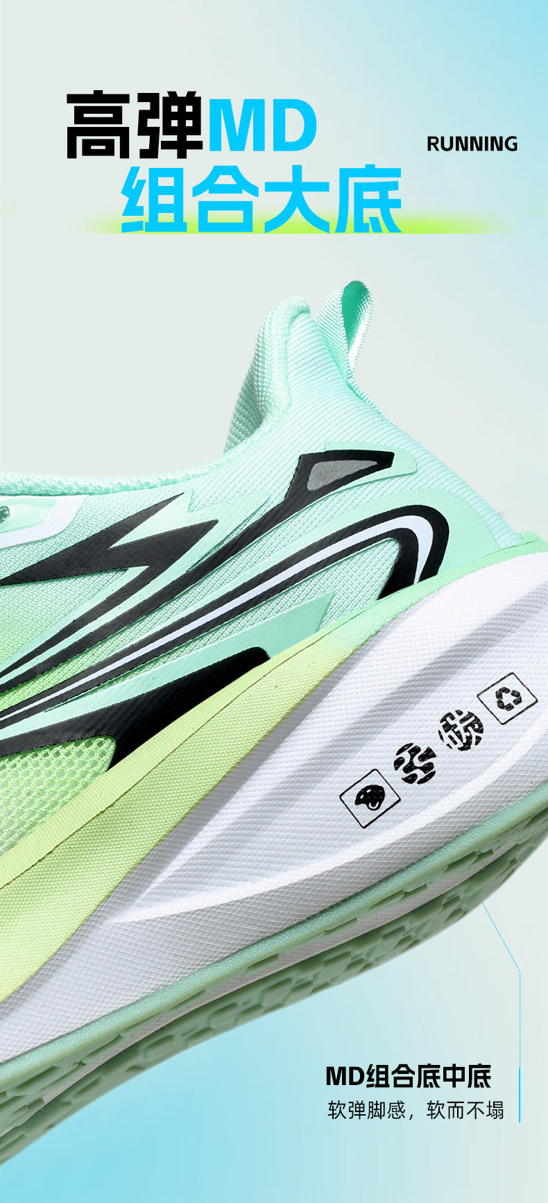 Summer New Jacquard Mesh Wear-resistant Breathable Sports Shoes Casual Comfortable Men's High Elastic Cushioning Youth Running Shoes