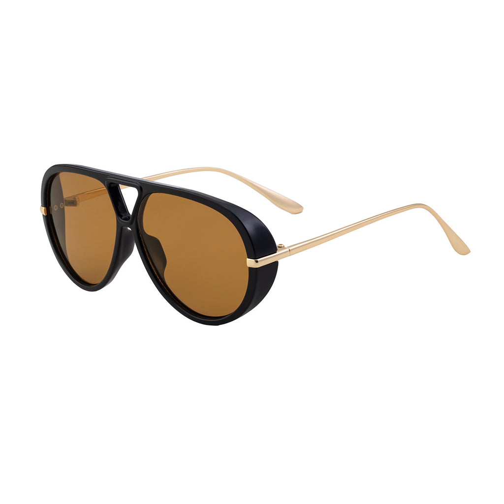 2025New European and American Style Toad Sunglasses for Men, Double Bridge Aviator Glasses, Outdoor Sun Protection Sunglasses for Men