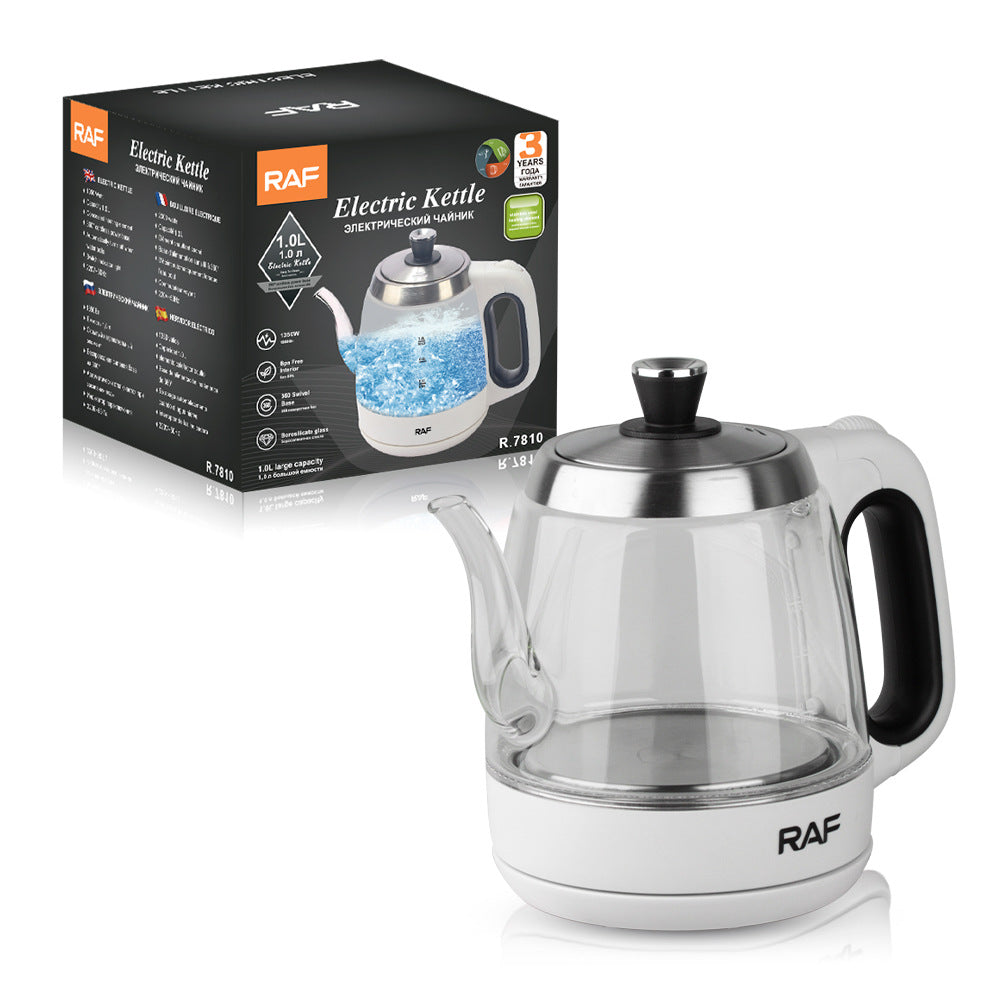 European Standard High Borosilicate Glass Blue Light Electric Kettle Household Health Kettle Automatic Power-off Anti-dry Boiling Kettle 1.2L