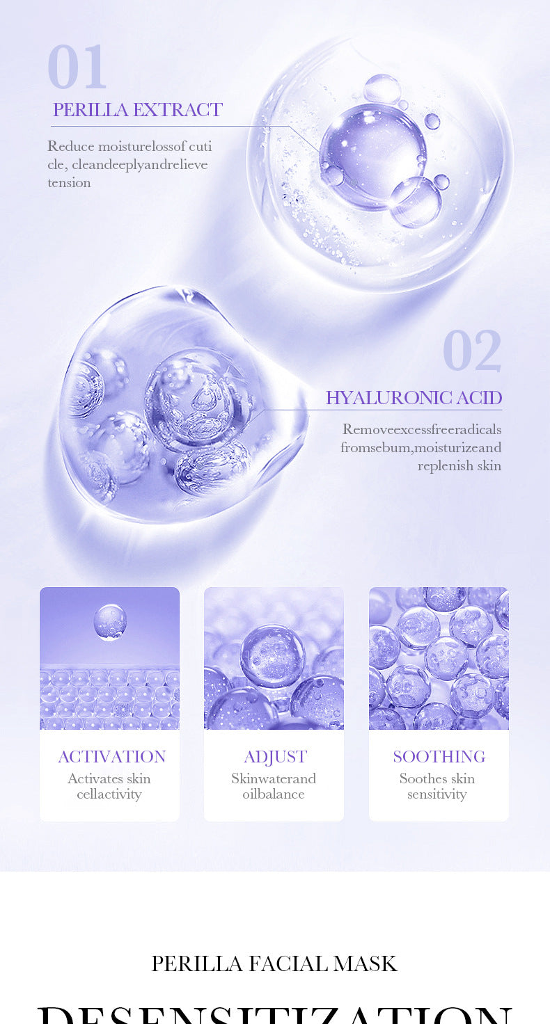 Perilla Mask25g BIOAOUA Polypeptide Hydrating Moisturizing Tablets for Cross-Border Wholesale