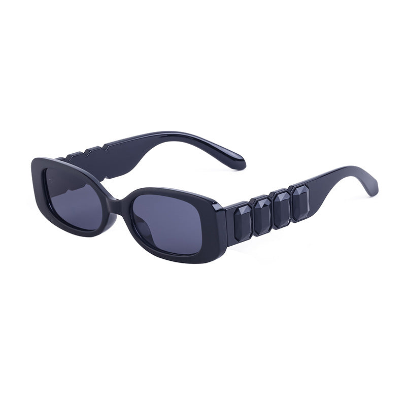 European and American Style Small Frame Sunglasses for Women with Rhinestones, Square Frame Sunglasses for Men, Wholesale Glasses sunglasses