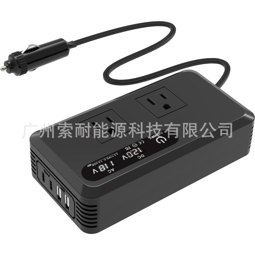 Hot Selling Car Inverter200W 12V Turn110V/220V Double USB/Type-C Mouth inverter