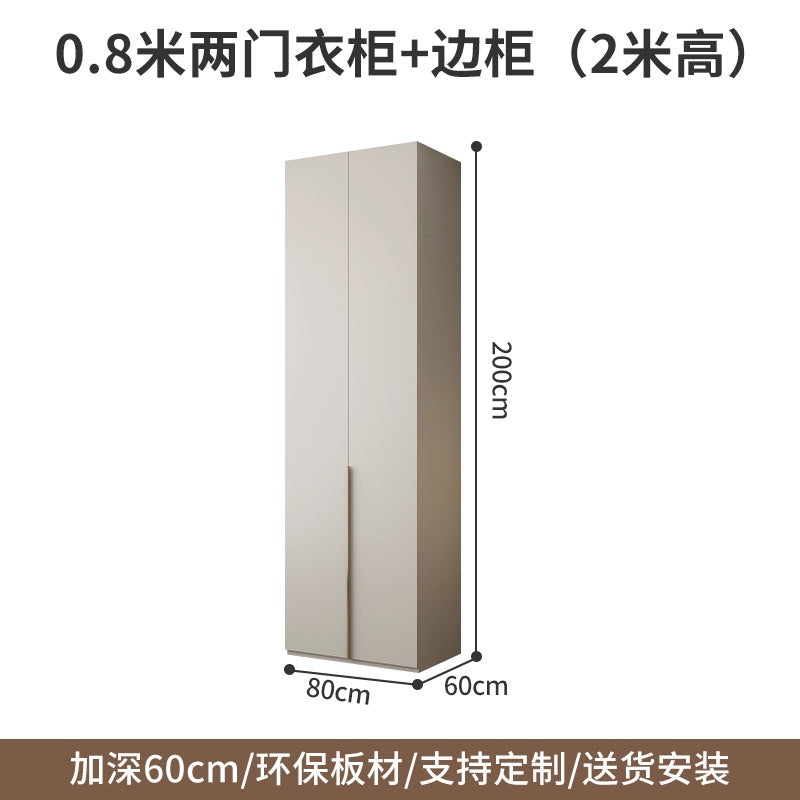 Wardrobe Solid Wood Hanging Area Multi-Bedroom Home Eco-Board Children's Room Corner Computer Desk Desk Cabinet Integrated Wardrobe